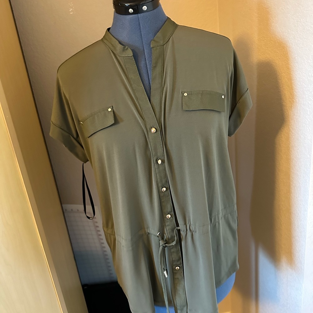 Calvin Klein Small Dark Green Blouse